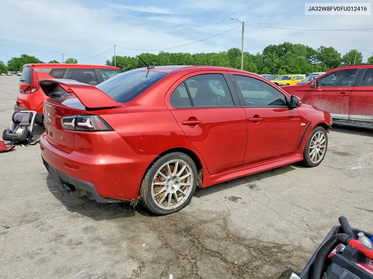 2015 Mitsubishi Lancer Evolution Gsr VIN: JA32W8FV0FU012416 Lot: 55354306