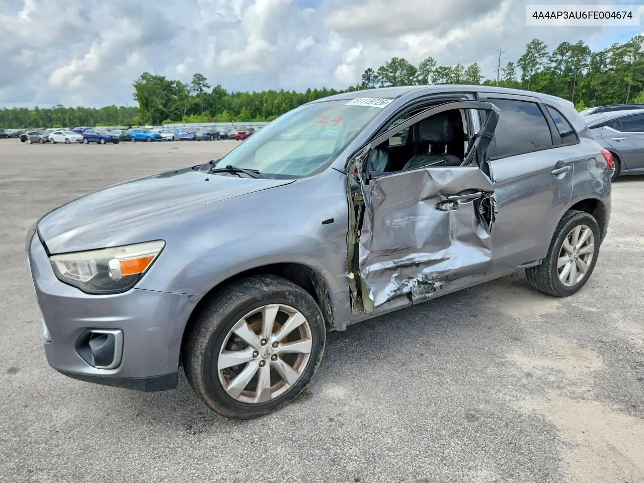 2015 Mitsubishi Outlander Sport Es VIN: 4A4AP3AU6FE004674 Lot: 61119726