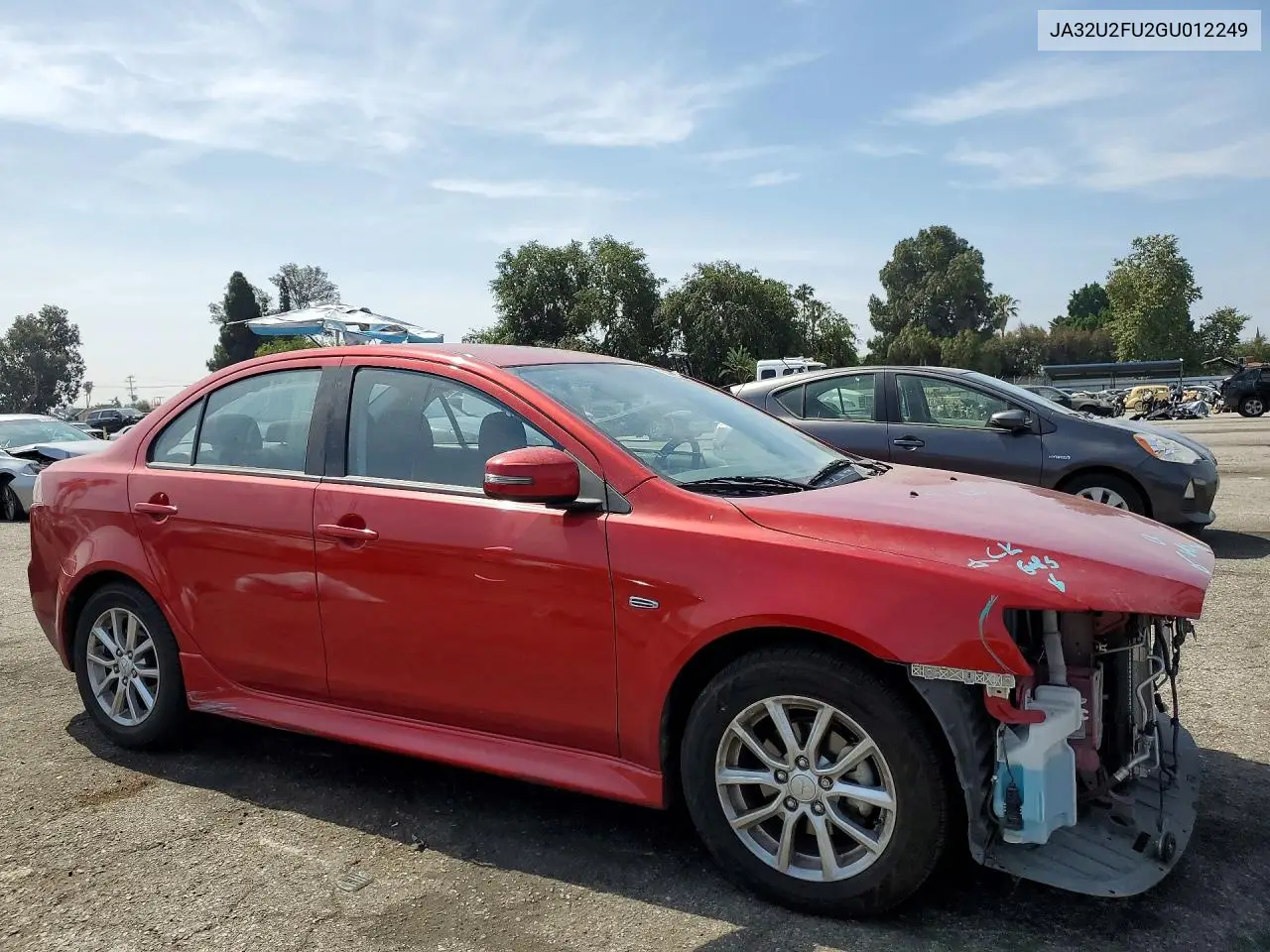 2016 Mitsubishi Lancer Es VIN: JA32U2FU2GU012249 Lot: 55657926