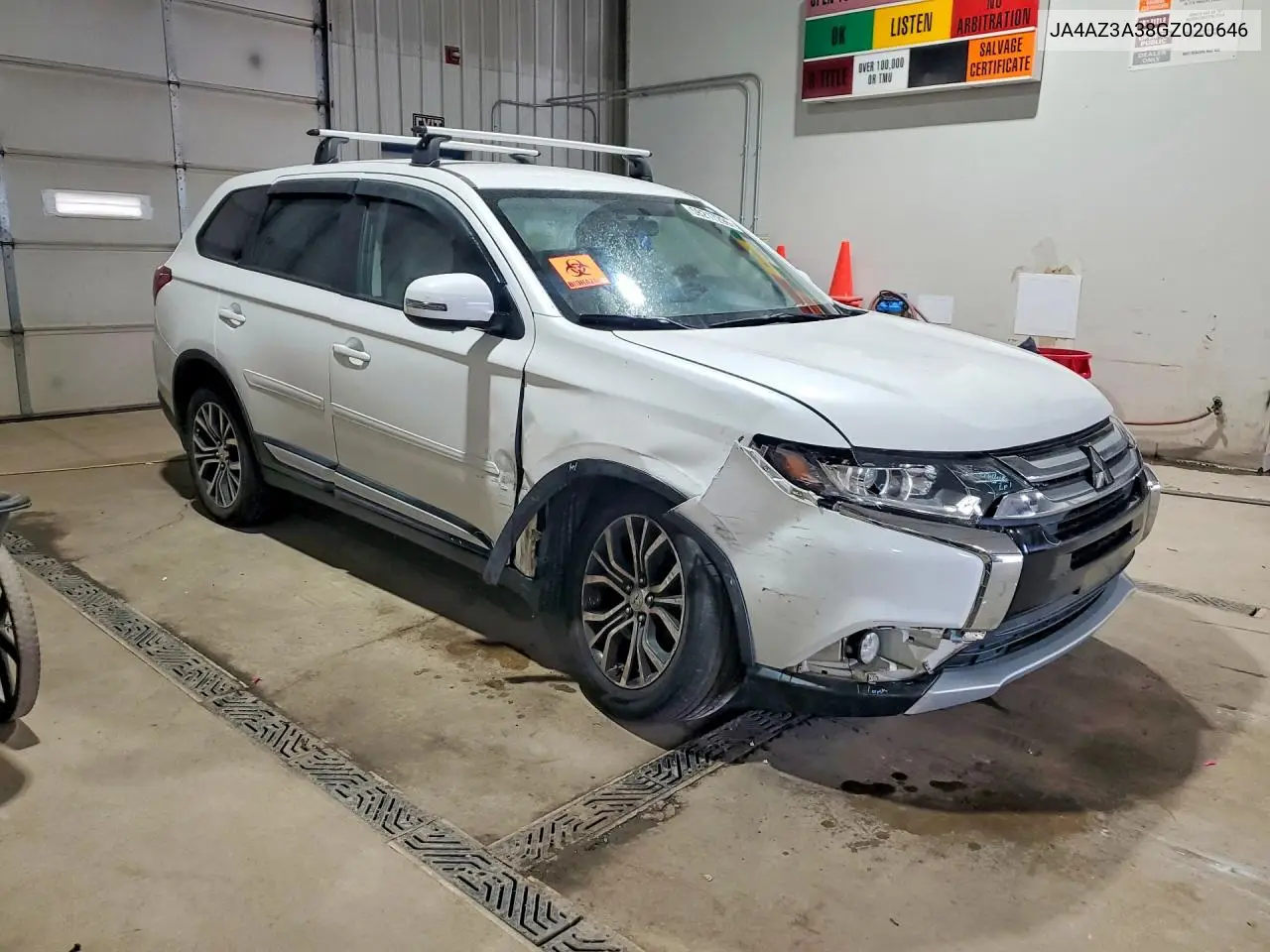 2016 Mitsubishi Outlander Se VIN: JA4AZ3A38GZ020646 Lot: 58217296