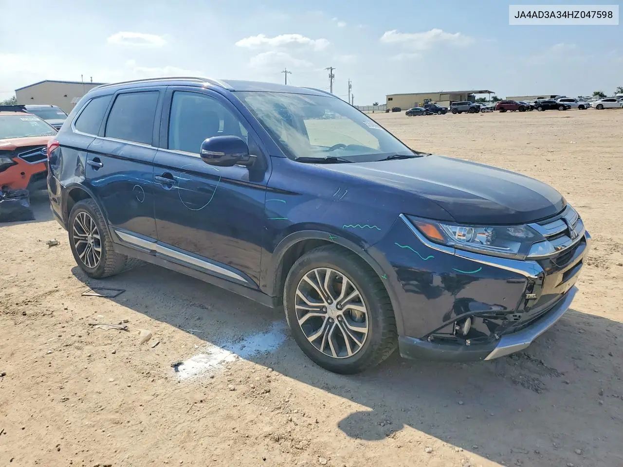 2017 Mitsubishi Outlander Se VIN: JA4AD3A34HZ047598 Lot: 57846706