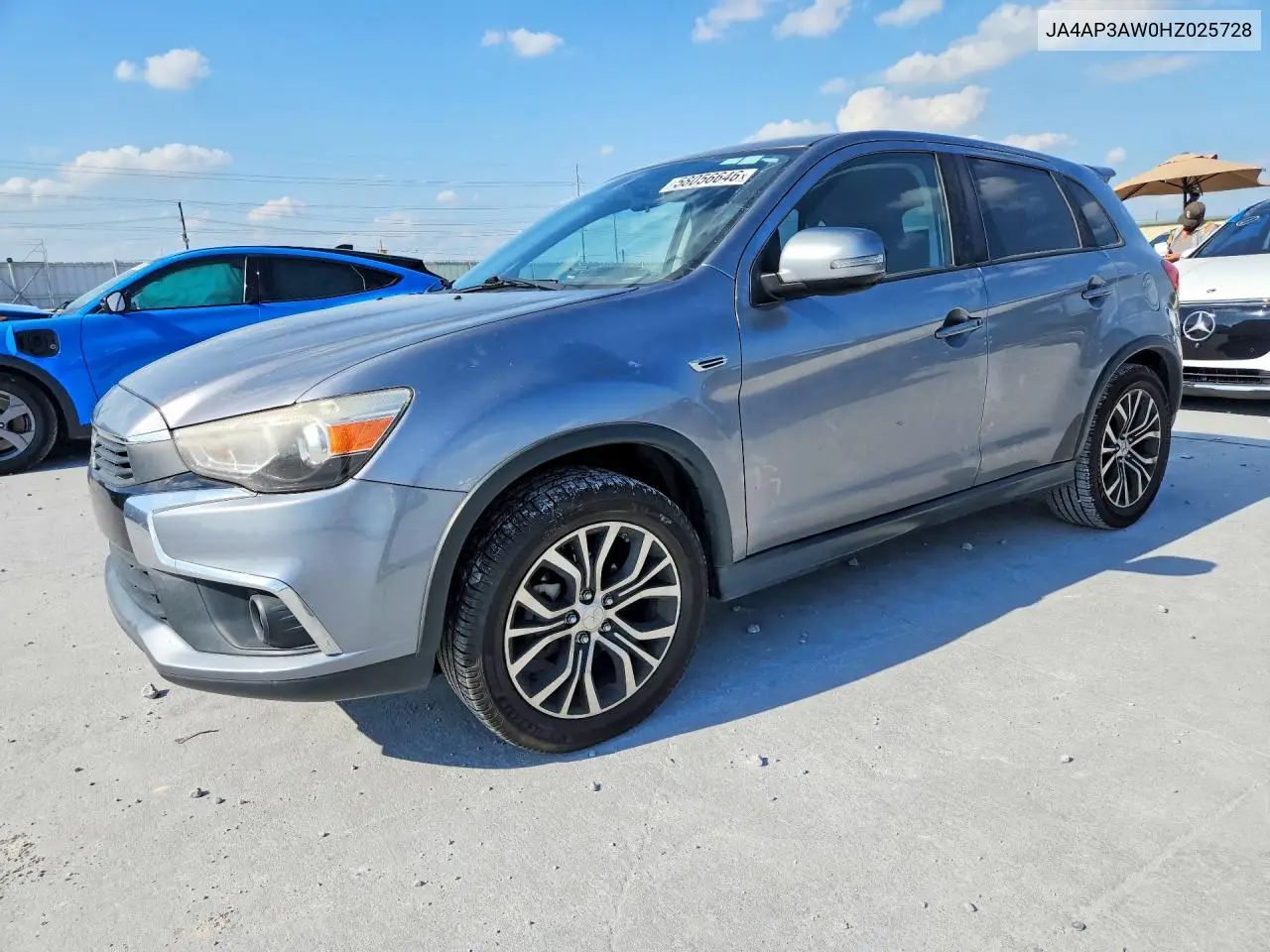 2017 Mitsubishi Outlander Sport Es VIN: JA4AP3AW0HZ025728 Lot: 58056646