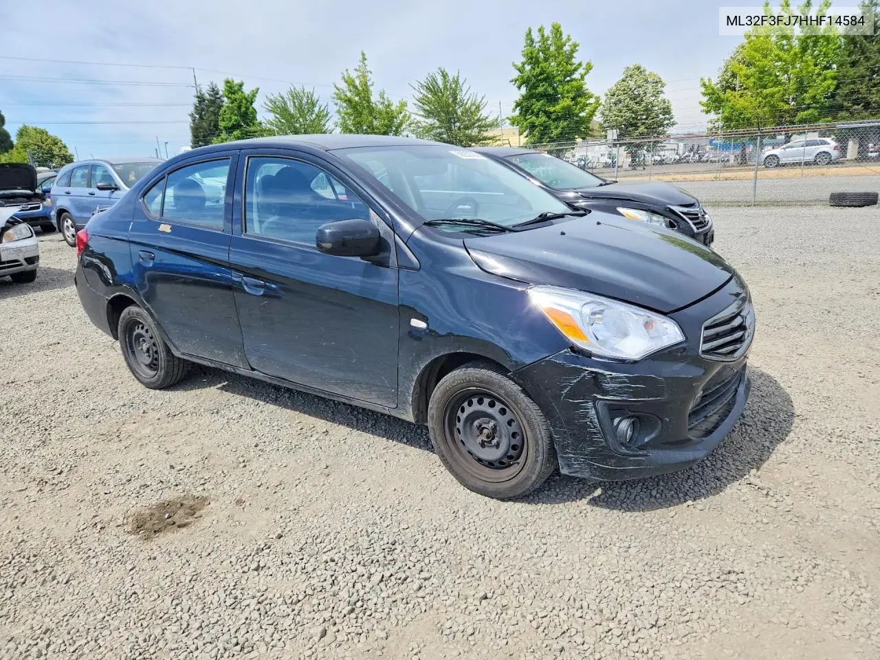 2017 Mitsubishi Mirage G4 Es VIN: ML32F3FJ7HHF14584 Lot: 58252786