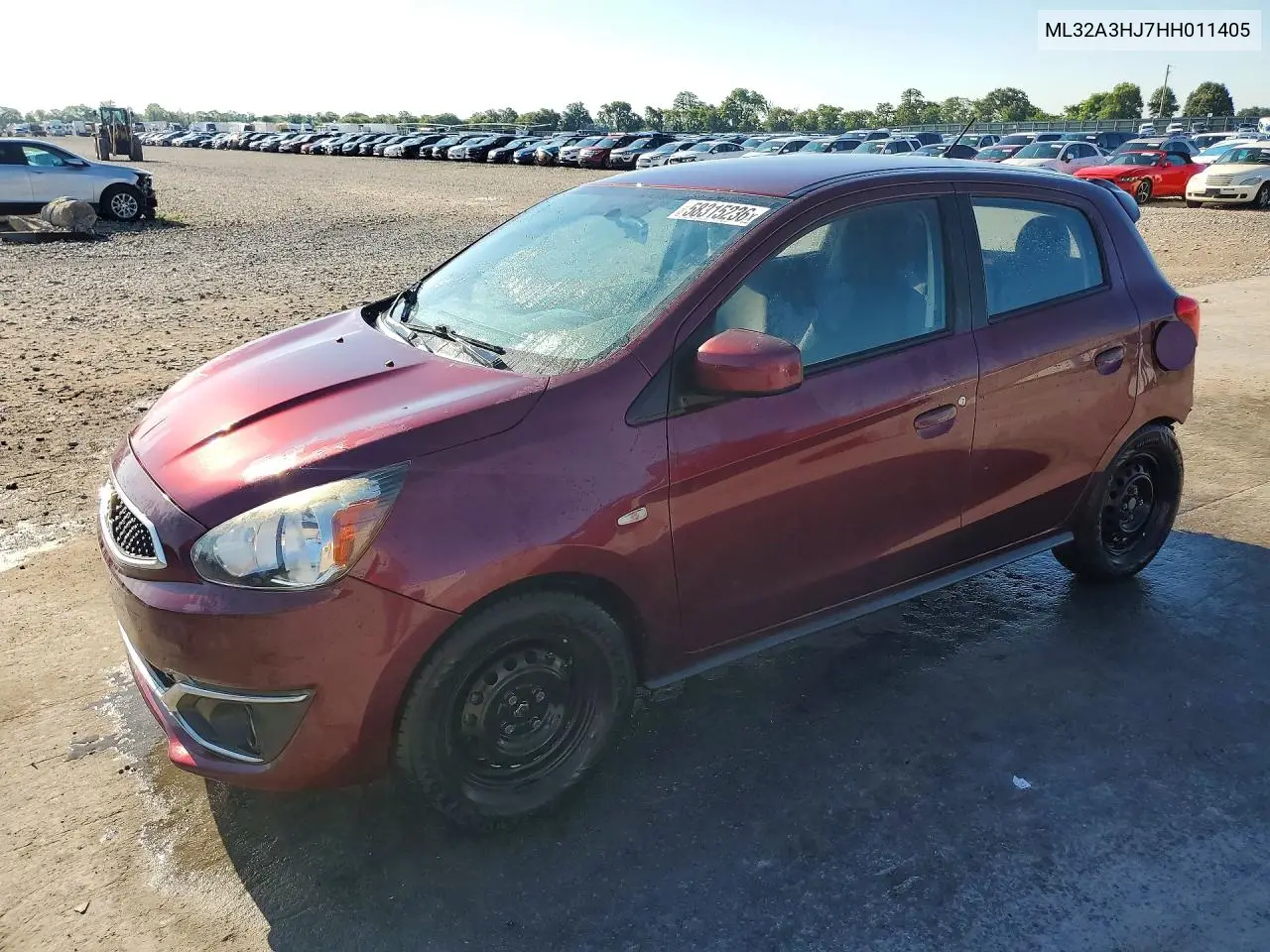 2017 Mitsubishi Mirage Es VIN: ML32A3HJ7HH011405 Lot: 58315236