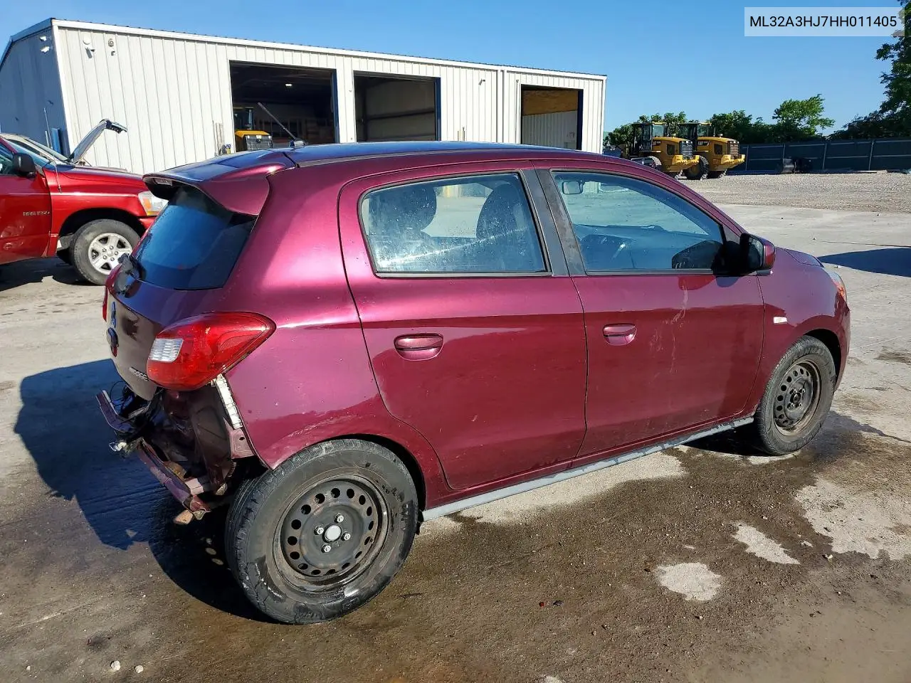 2017 Mitsubishi Mirage Es VIN: ML32A3HJ7HH011405 Lot: 58315236