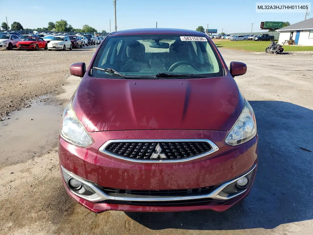 2017 Mitsubishi Mirage Es VIN: ML32A3HJ7HH011405 Lot: 58315236