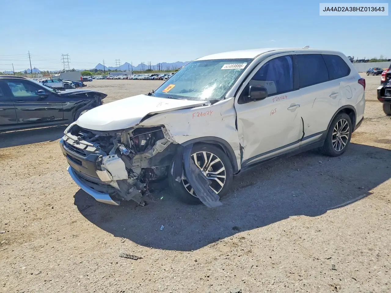 2017 Mitsubishi Outlander Es VIN: JA4AD2A38HZ013643 Lot: 58469886