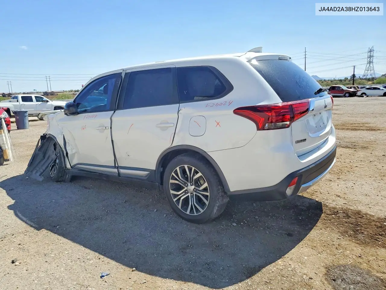 2017 Mitsubishi Outlander Es VIN: JA4AD2A38HZ013643 Lot: 58469886