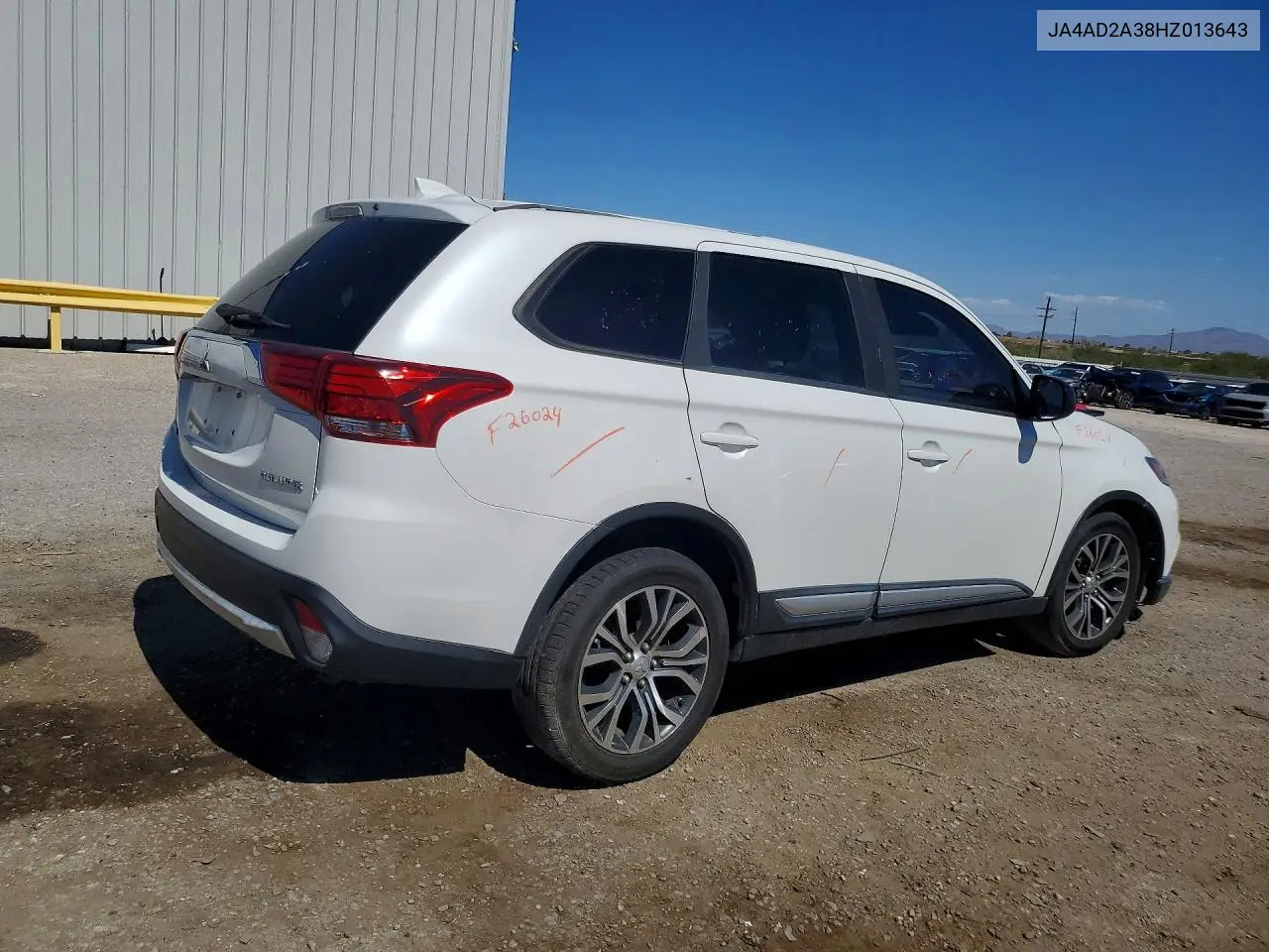 2017 Mitsubishi Outlander Es VIN: JA4AD2A38HZ013643 Lot: 58469886