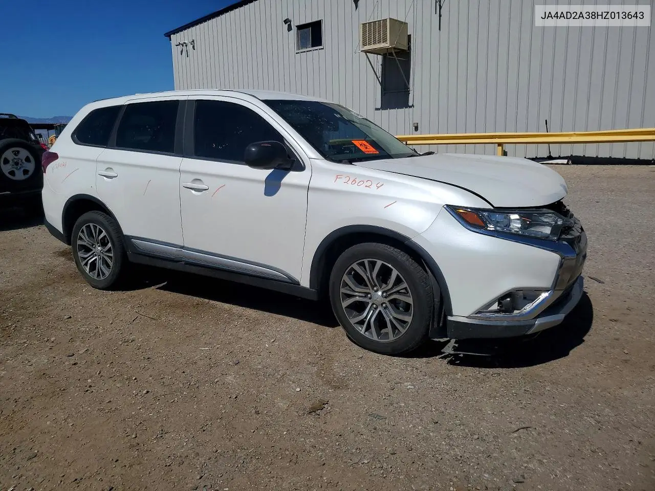 2017 Mitsubishi Outlander Es VIN: JA4AD2A38HZ013643 Lot: 58469886