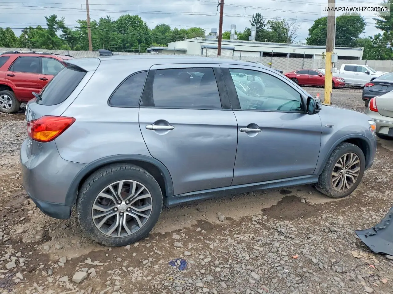 2017 Mitsubishi Outlander Sport Es VIN: JA4AP3AWXHZ030063 Lot: 61495586
