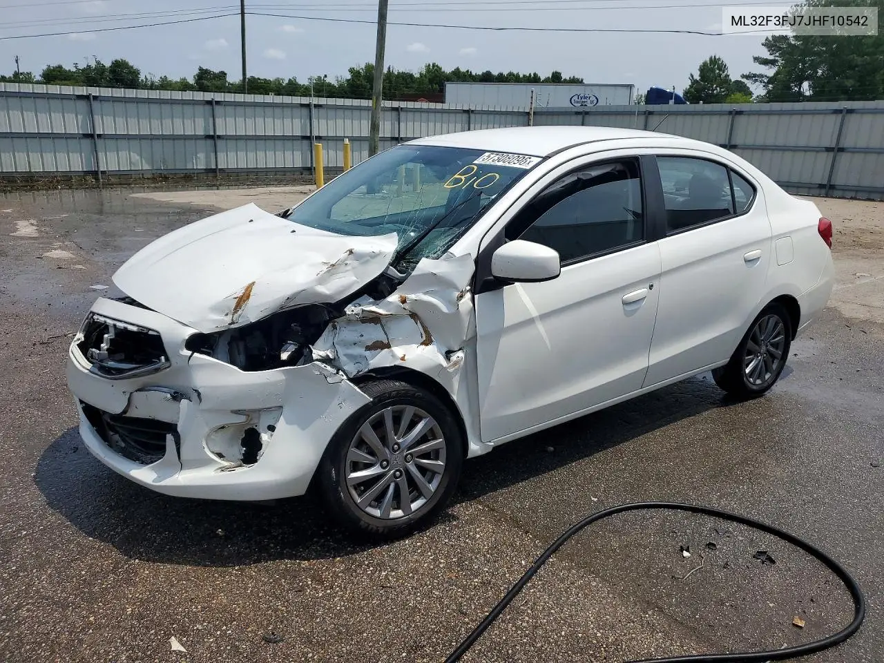 2018 Mitsubishi Mirage G4 Es VIN: ML32F3FJ7JHF10542 Lot: 57308096