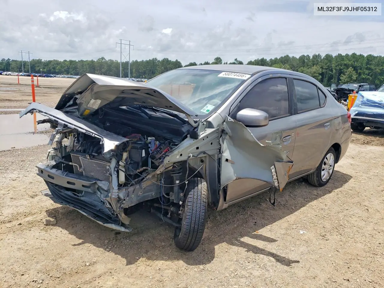 2018 Mitsubishi Mirage G4 Es VIN: ML32F3FJ9JHF05312 Lot: 58074486