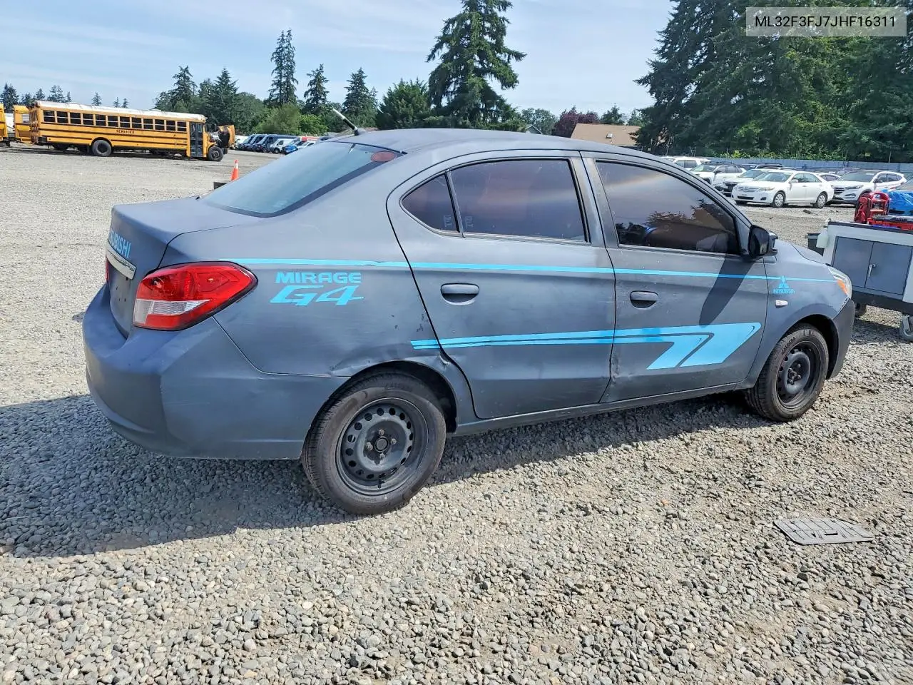 2018 Mitsubishi Mirage G4 Es VIN: ML32F3FJ7JHF16311 Lot: 58639046