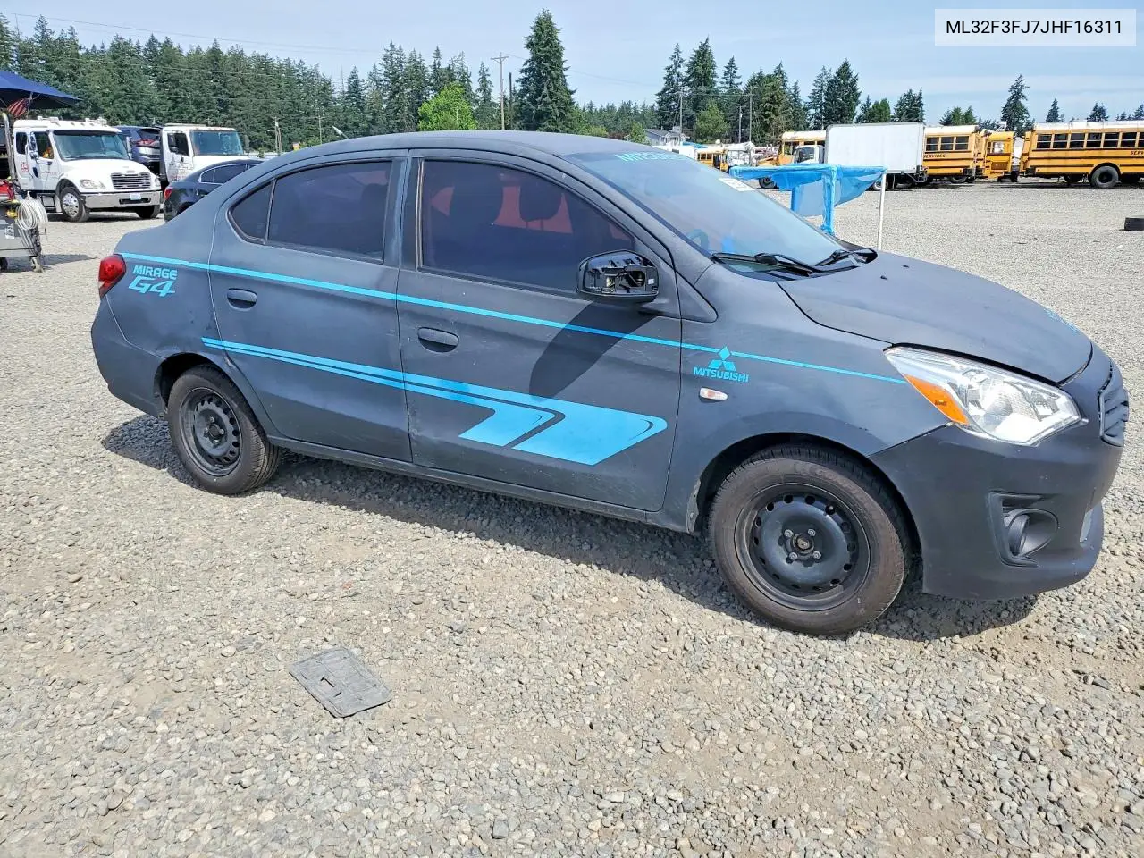 2018 Mitsubishi Mirage G4 Es VIN: ML32F3FJ7JHF16311 Lot: 58639046