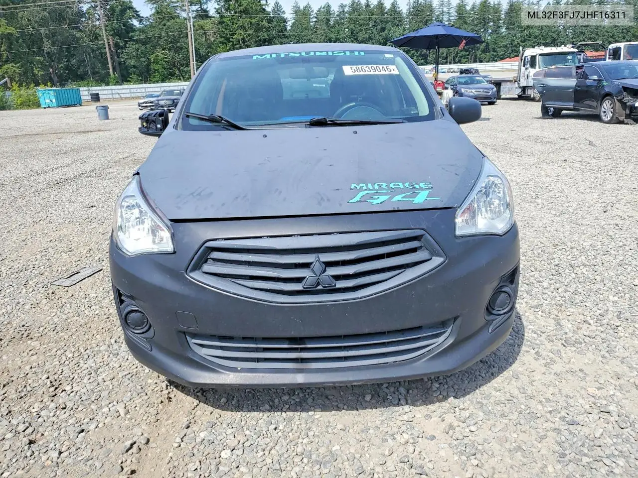 2018 Mitsubishi Mirage G4 Es VIN: ML32F3FJ7JHF16311 Lot: 58639046