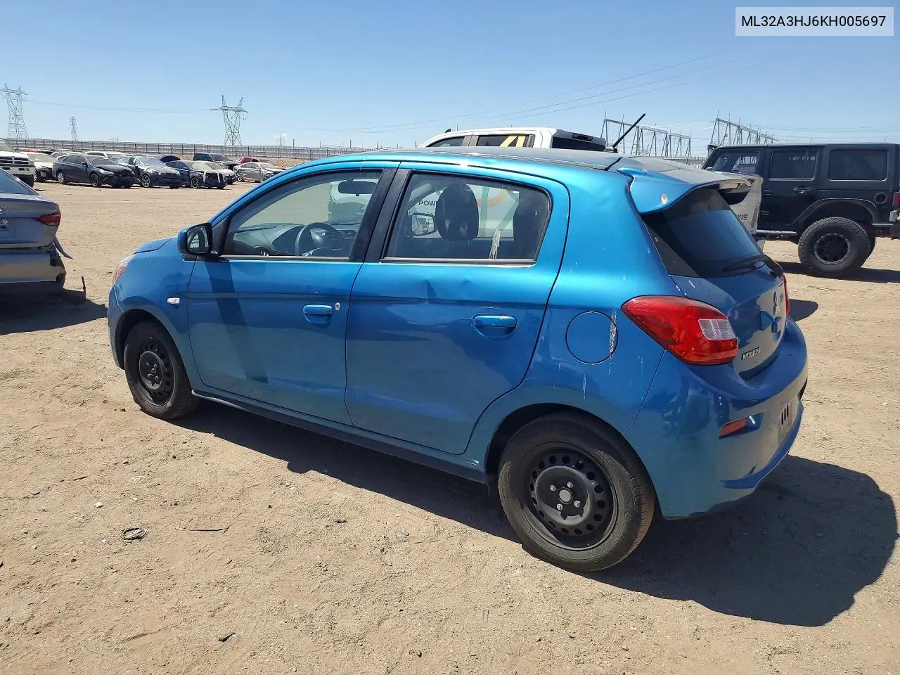 2019 Mitsubishi Mirage Es VIN: ML32A3HJ6KH005697 Lot: 57427276