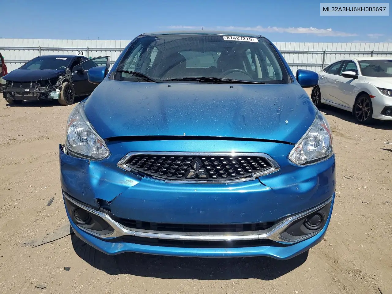 2019 Mitsubishi Mirage Es VIN: ML32A3HJ6KH005697 Lot: 57427276