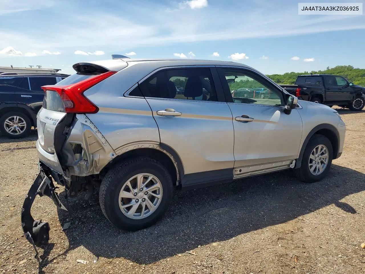 2019 Mitsubishi Eclipse Cross Es VIN: JA4AT3AA3KZ036925 Lot: 58138716