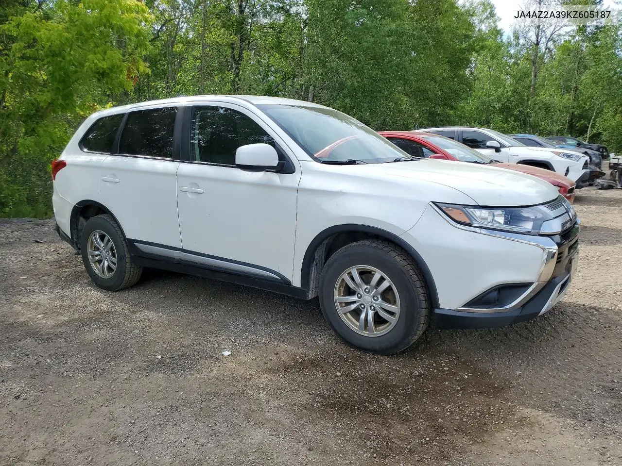 2019 Mitsubishi Outlander Es VIN: JA4AZ2A39KZ605187 Lot: 58542666