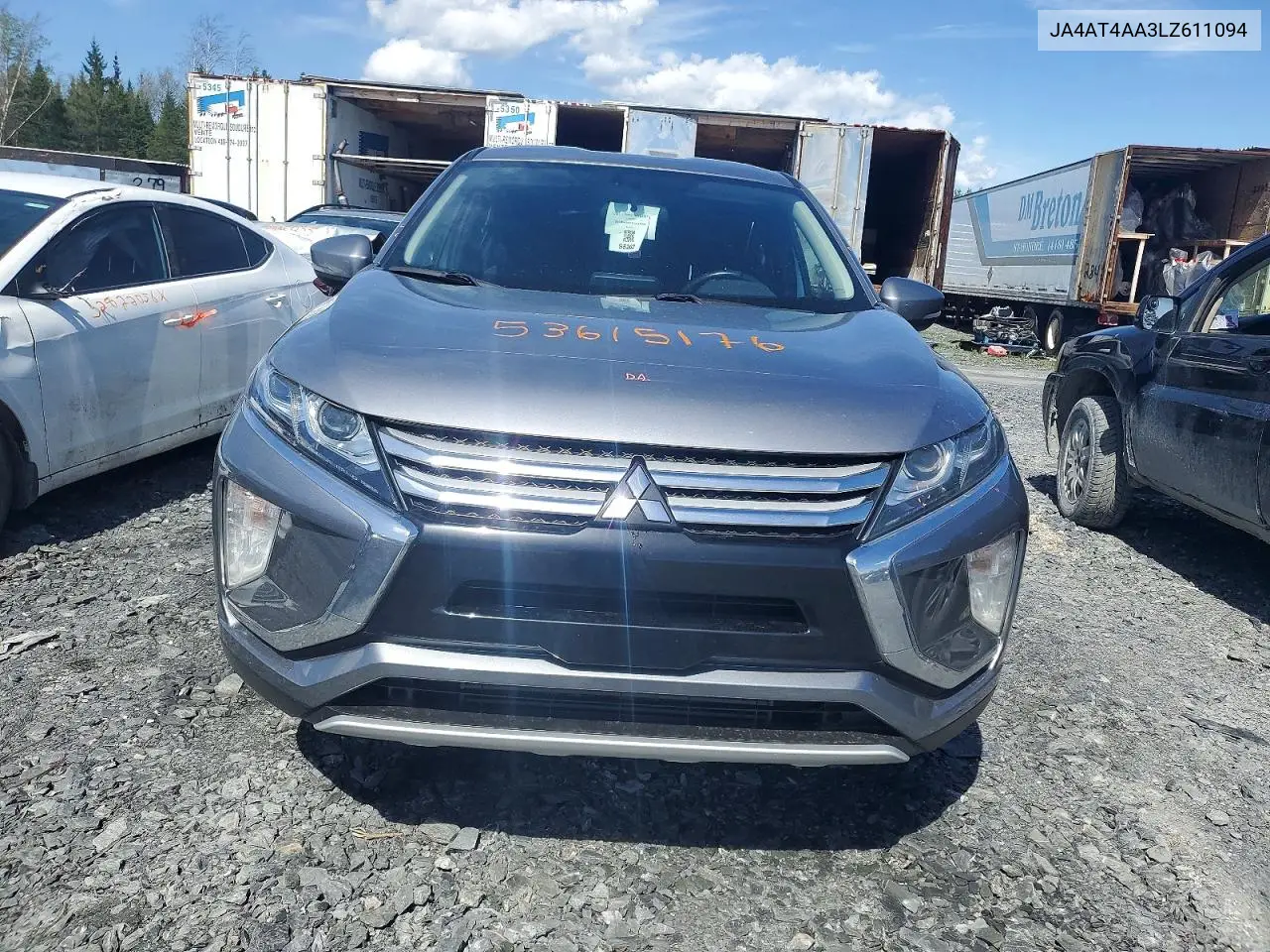 2020 Mitsubishi Eclipse Cross Le VIN: JA4AT4AA3LZ611094 Lot: 53615176