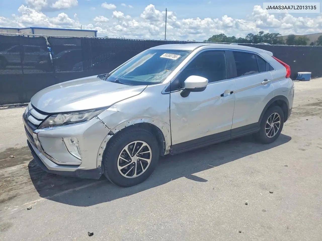 2020 Mitsubishi Eclipse Cross Es VIN: JA4AS3AA7LZ013135 Lot: 55380786