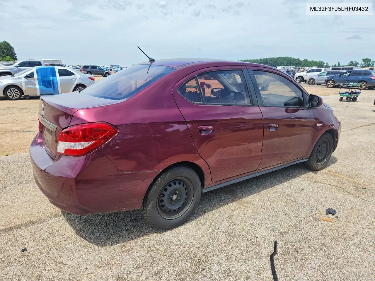 2020 Mitsubishi Mirage G4 Es VIN: ML32F3FJ5LHF03432 Lot: 56164556