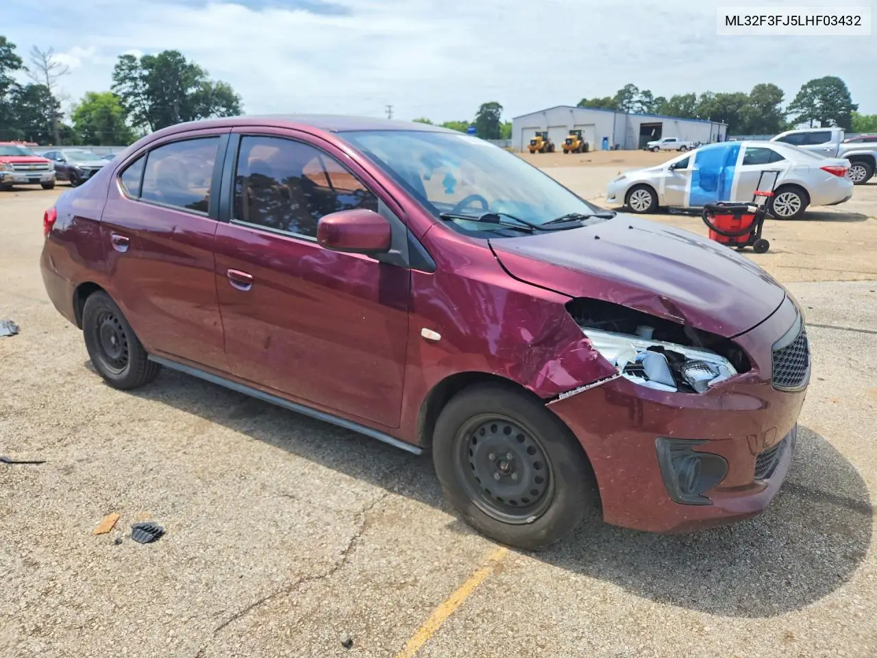 2020 Mitsubishi Mirage G4 Es VIN: ML32F3FJ5LHF03432 Lot: 56164556