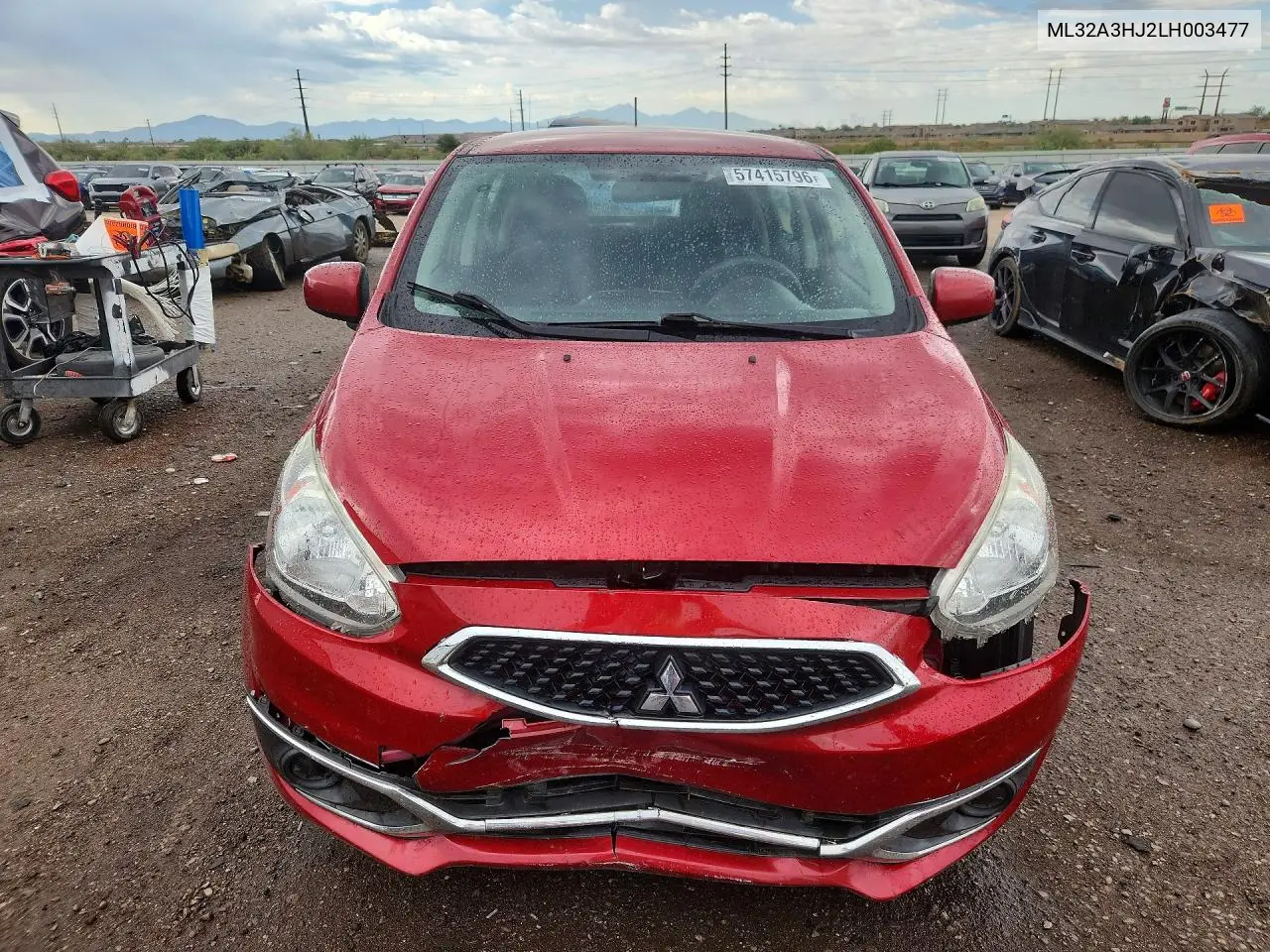 2020 Mitsubishi Mirage Es VIN: ML32A3HJ2LH003477 Lot: 57415796