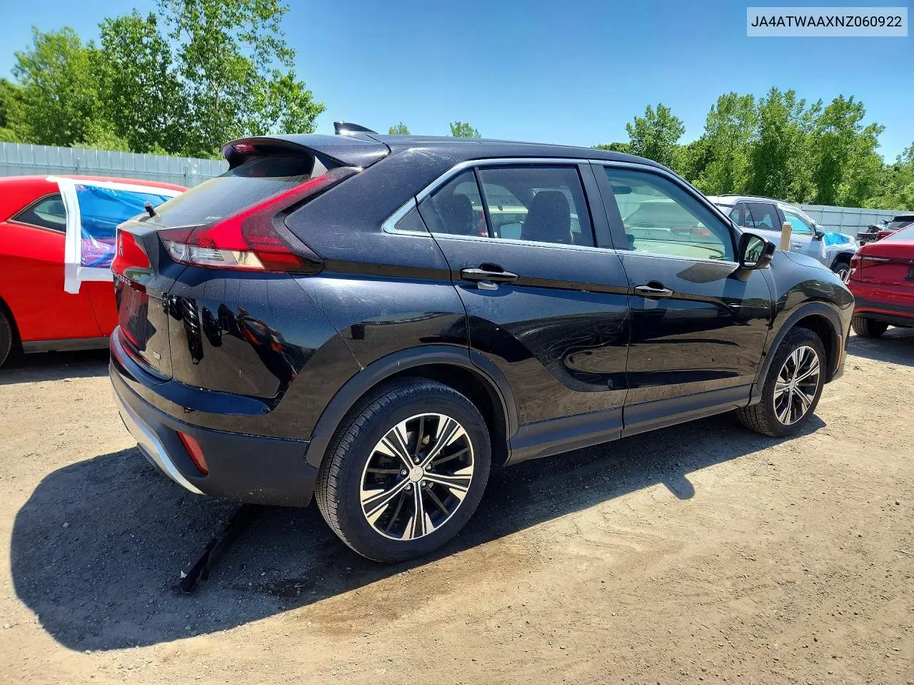 2022 Mitsubishi Eclipse Cross Se VIN: JA4ATWAAXNZ060922 Lot: 55056246