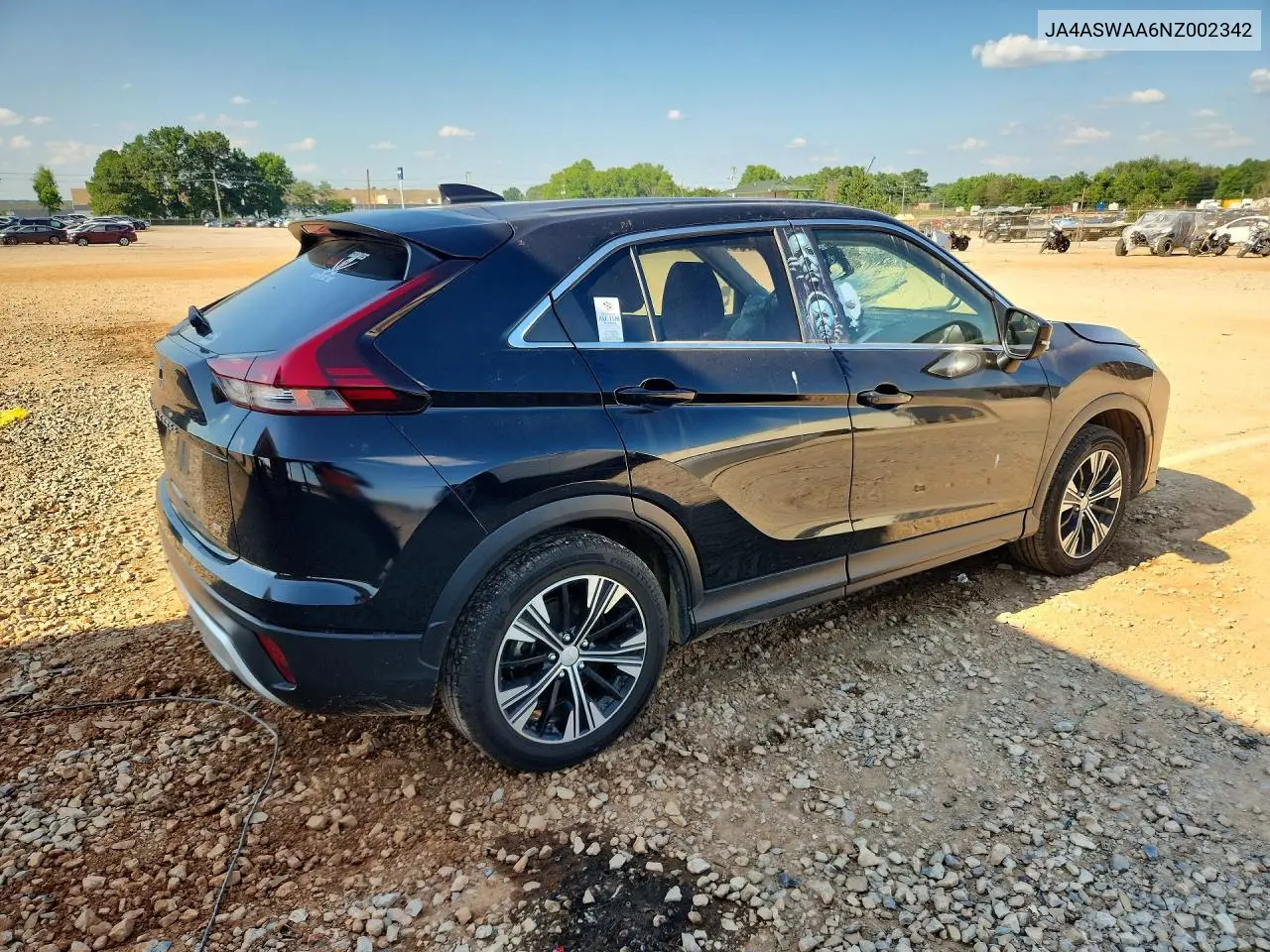 2022 Mitsubishi Eclipse Cross Se VIN: JA4ASWAA6NZ002342 Lot: 57142396