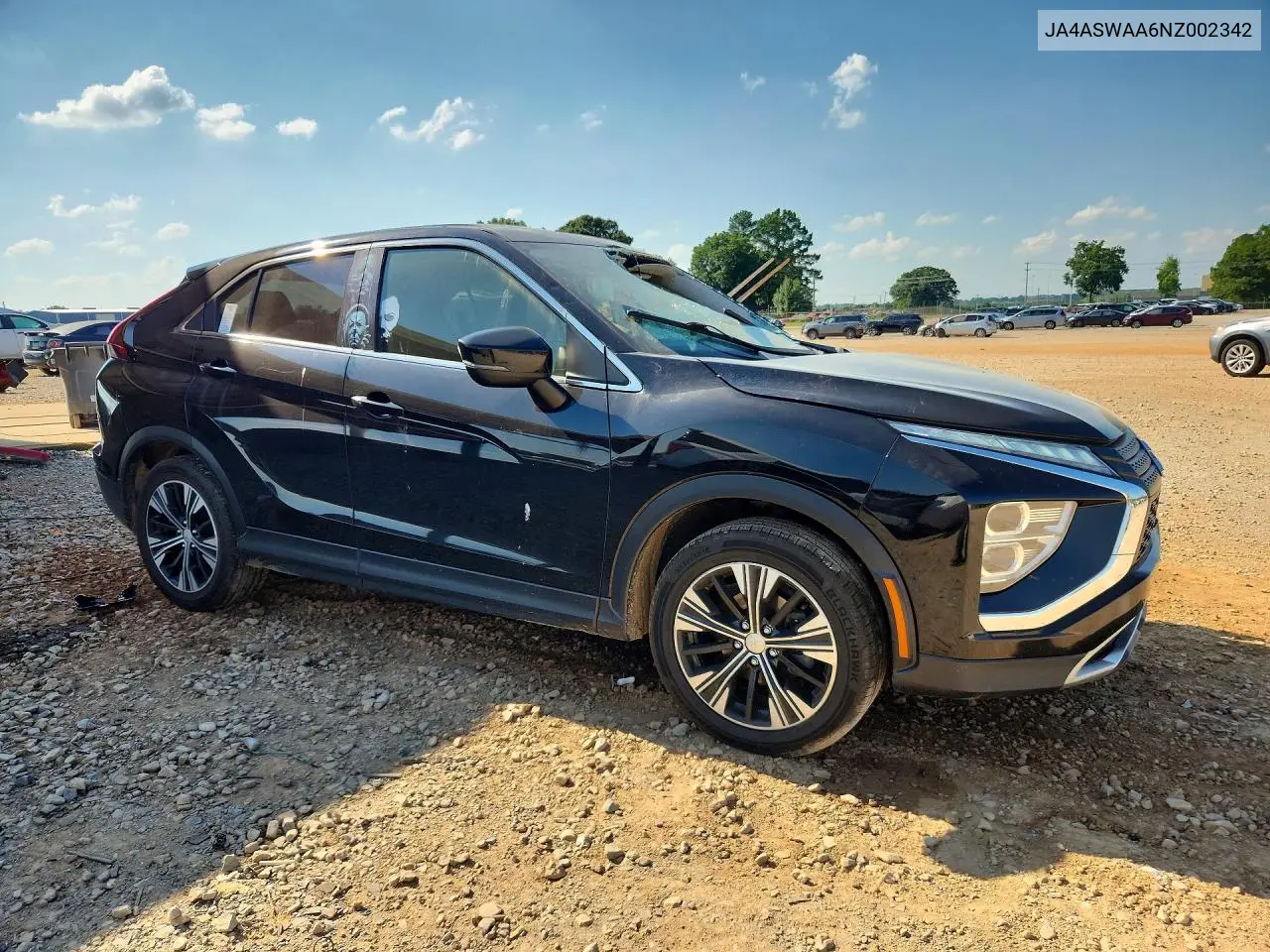2022 Mitsubishi Eclipse Cross Se VIN: JA4ASWAA6NZ002342 Lot: 57142396