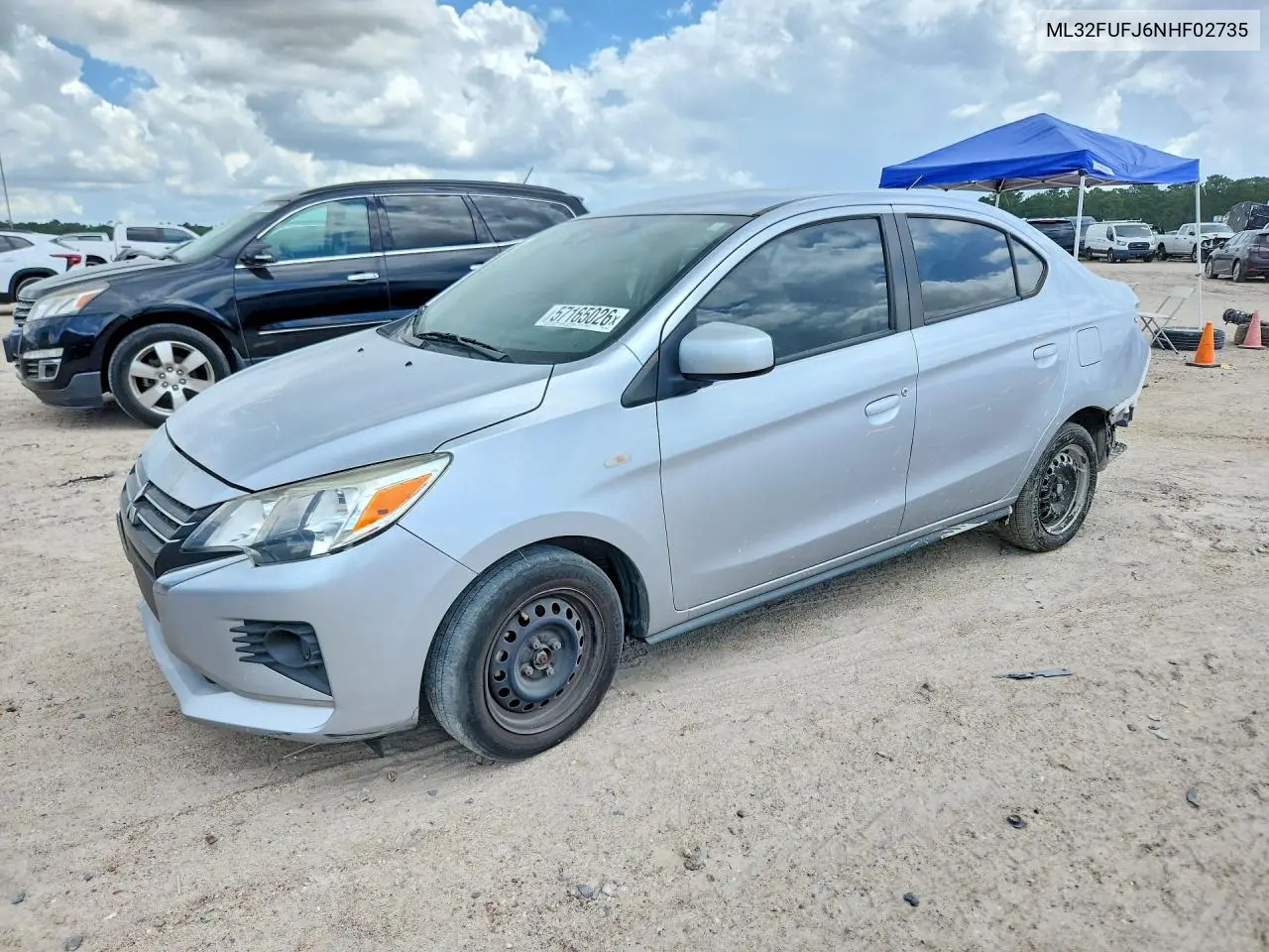 2022 Mitsubishi Mirage G4 Es VIN: ML32FUFJ6NHF02735 Lot: 57165026