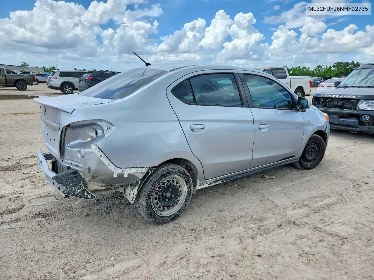 2022 Mitsubishi Mirage G4 Es VIN: ML32FUFJ6NHF02735 Lot: 57165026
