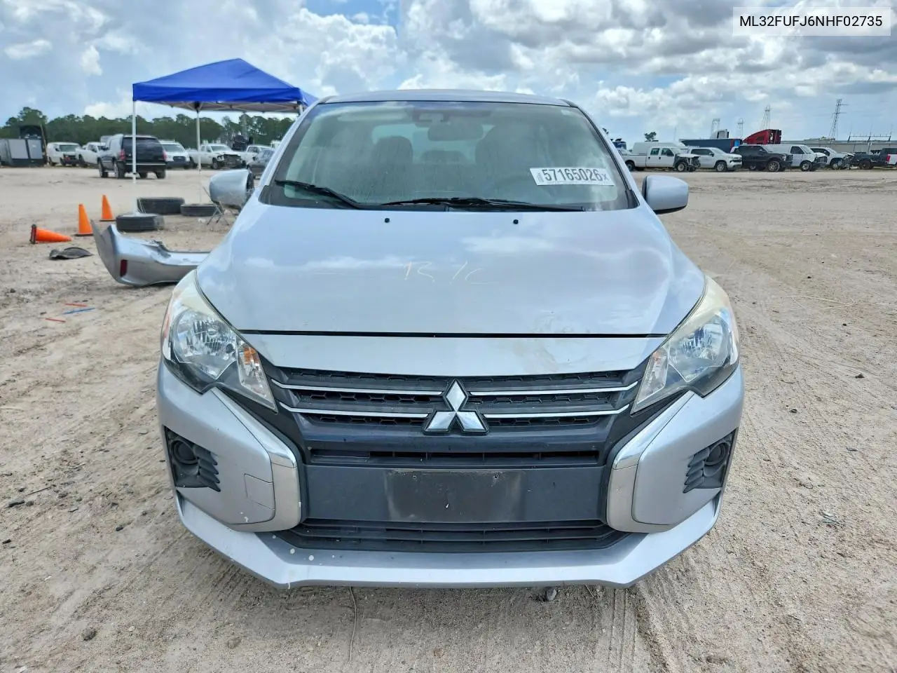 2022 Mitsubishi Mirage G4 Es VIN: ML32FUFJ6NHF02735 Lot: 57165026