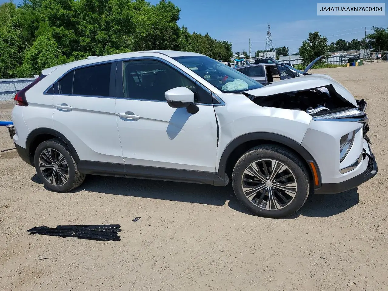 2022 Mitsubishi Eclipse Cross Es VIN: JA4ATUAAXNZ600404 Lot: 59292226
