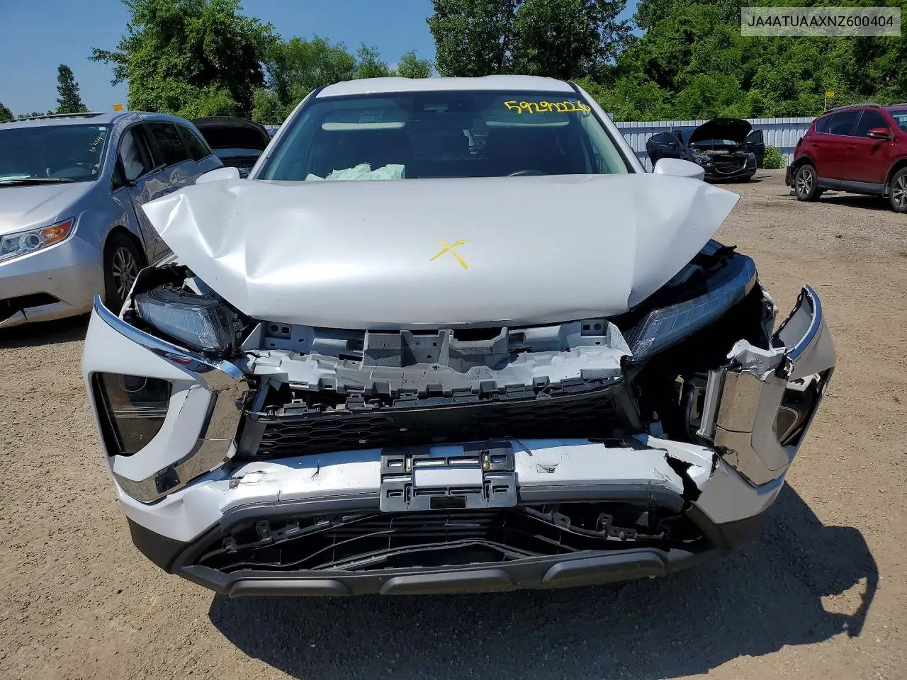 2022 Mitsubishi Eclipse Cross Es VIN: JA4ATUAAXNZ600404 Lot: 59292226
