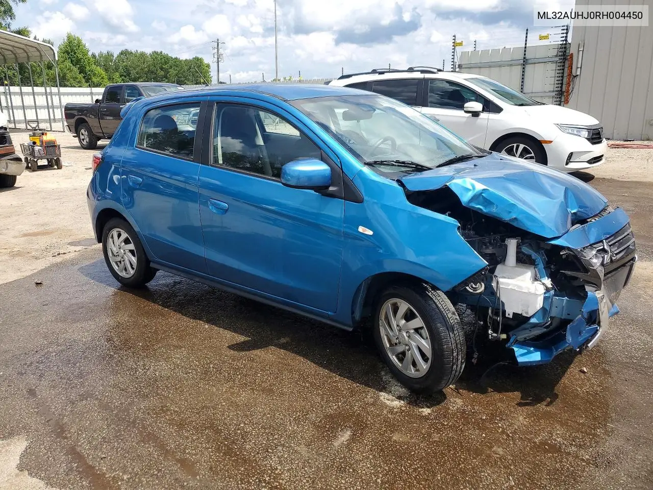 2024 Mitsubishi Mirage Es VIN: ML32AUHJ0RH004450 Lot: 58917346