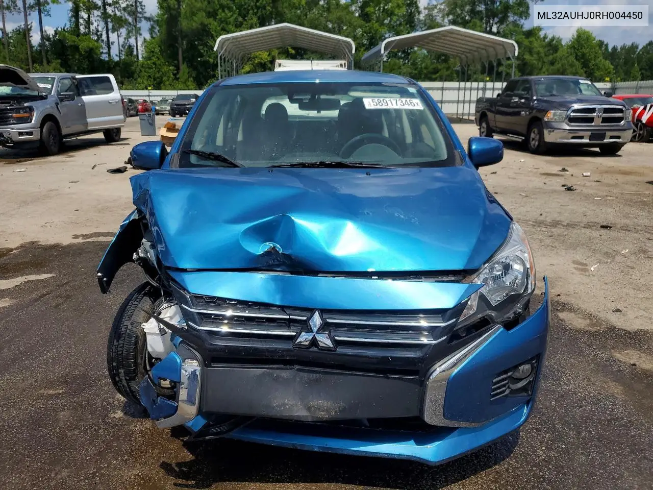 2024 Mitsubishi Mirage Es VIN: ML32AUHJ0RH004450 Lot: 58917346