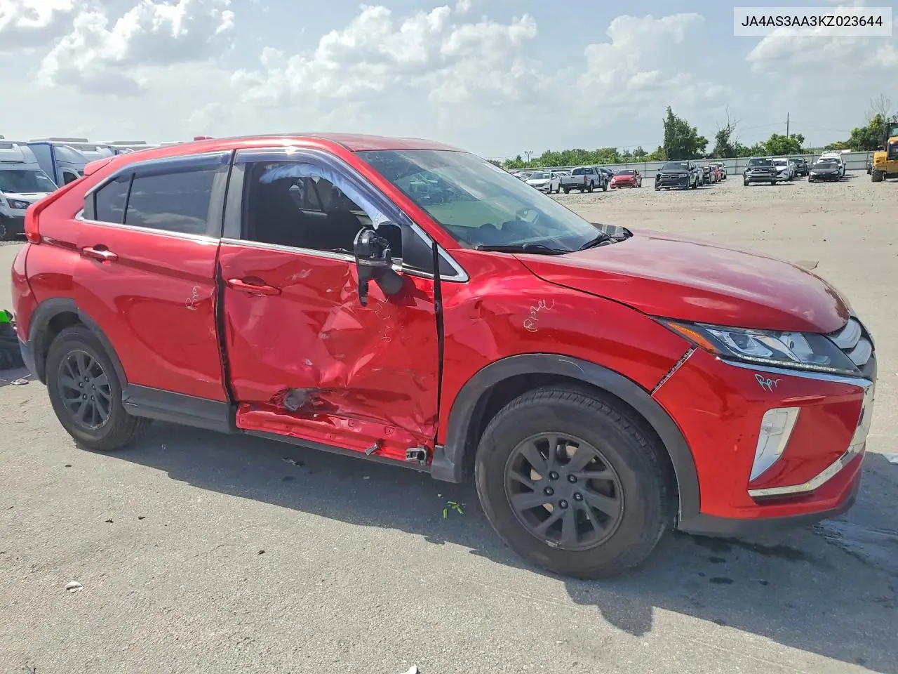 2019 Mitsubishi Eclipse Cross Es VIN: JA4AS3AA3KZ023644 Lot: 60017666