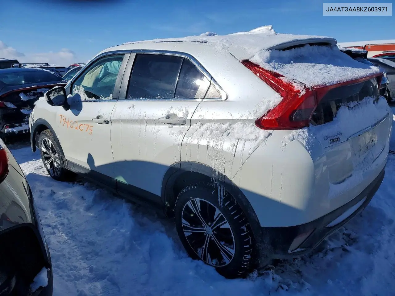2019 Mitsubishi Eclipse Cross Es VIN: JA4AT3AA8KZ603971 Lot: 73402075