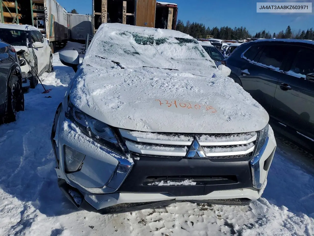 2019 Mitsubishi Eclipse Cross Es VIN: JA4AT3AA8KZ603971 Lot: 73402075