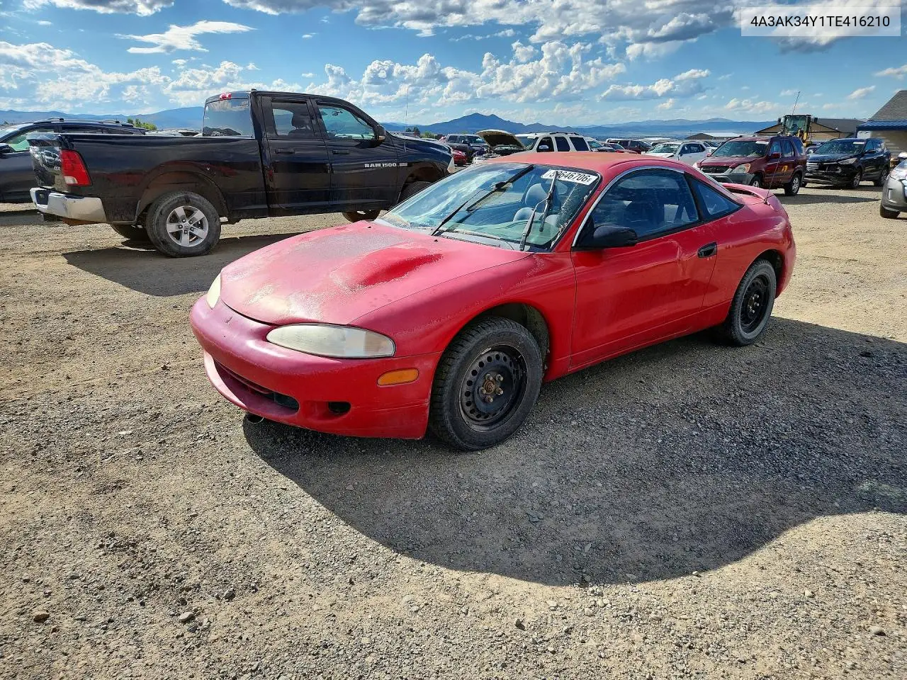 1996 Mitsubishi Eclipse Rs VIN: 4A3AK34Y1TE416210 Lot: 59646706