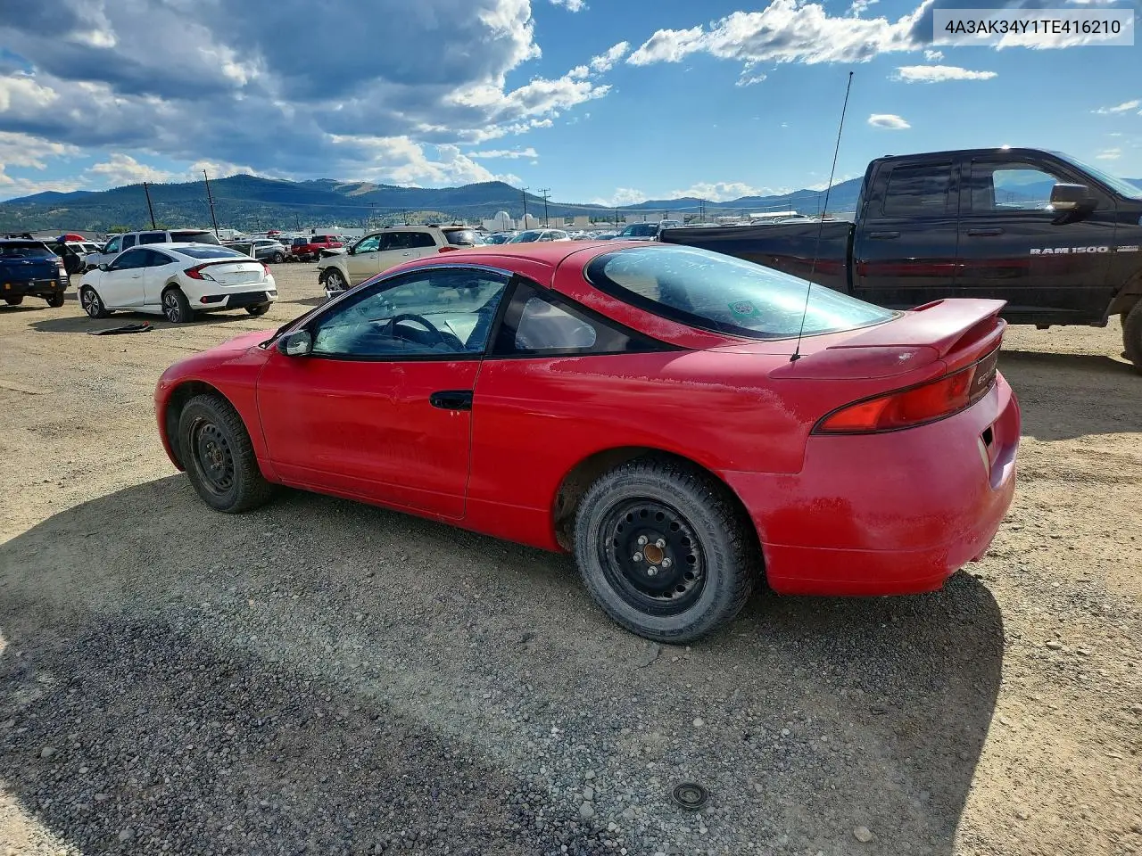 1996 Mitsubishi Eclipse Rs VIN: 4A3AK34Y1TE416210 Lot: 59646706