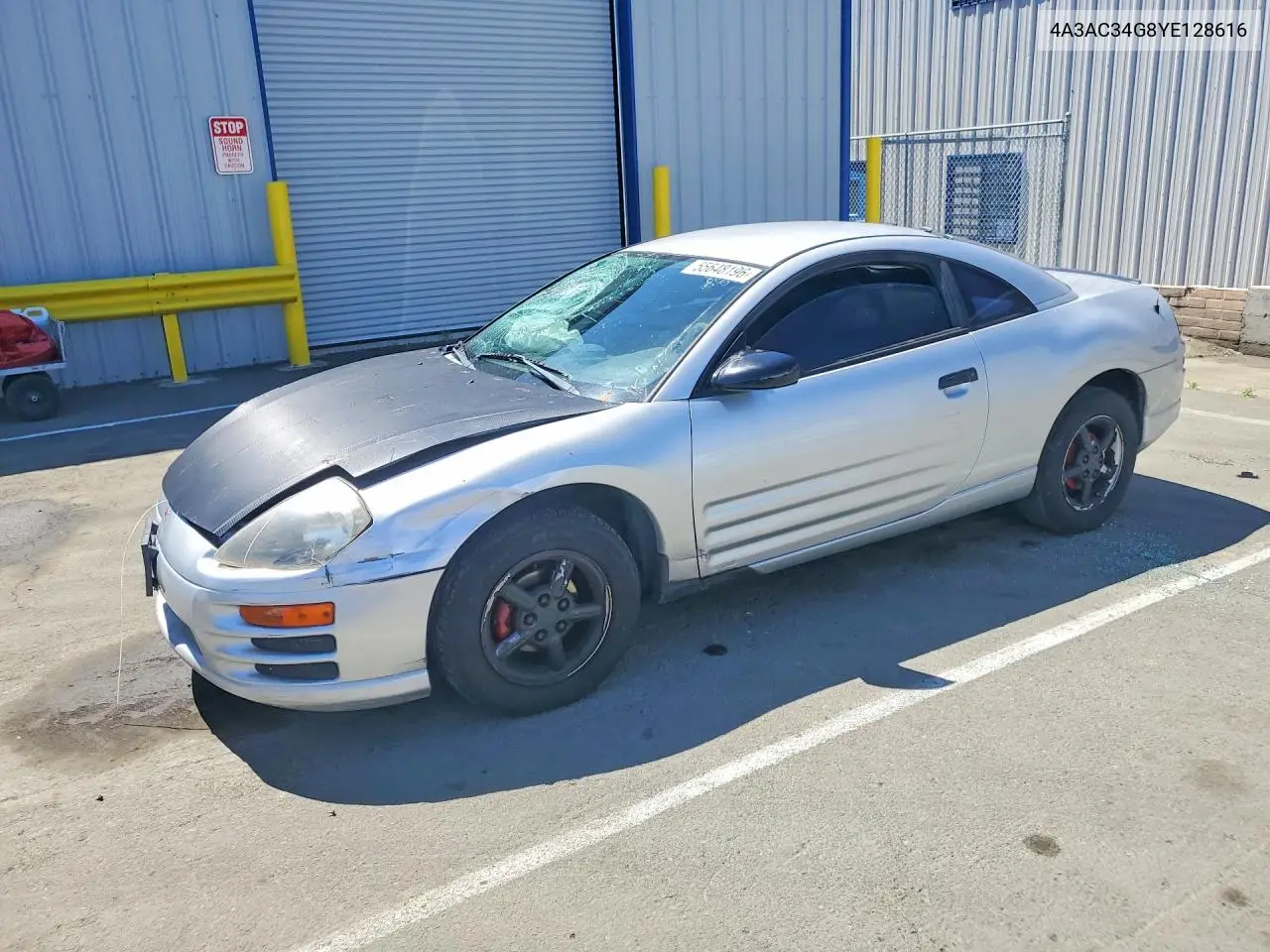 2000 Mitsubishi Eclipse Rs VIN: 4A3AC34G8YE128616 Lot: 55648196