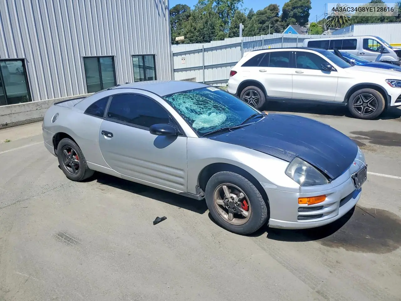 2000 Mitsubishi Eclipse Rs VIN: 4A3AC34G8YE128616 Lot: 55648196