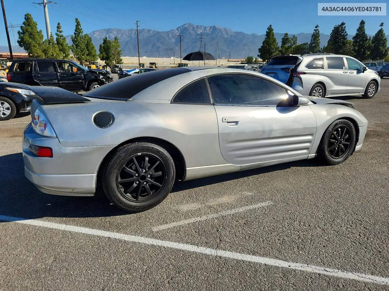 2000 Mitsubishi Eclipse Gs VIN: 4A3AC44G6YE043781 Lot: 59771906