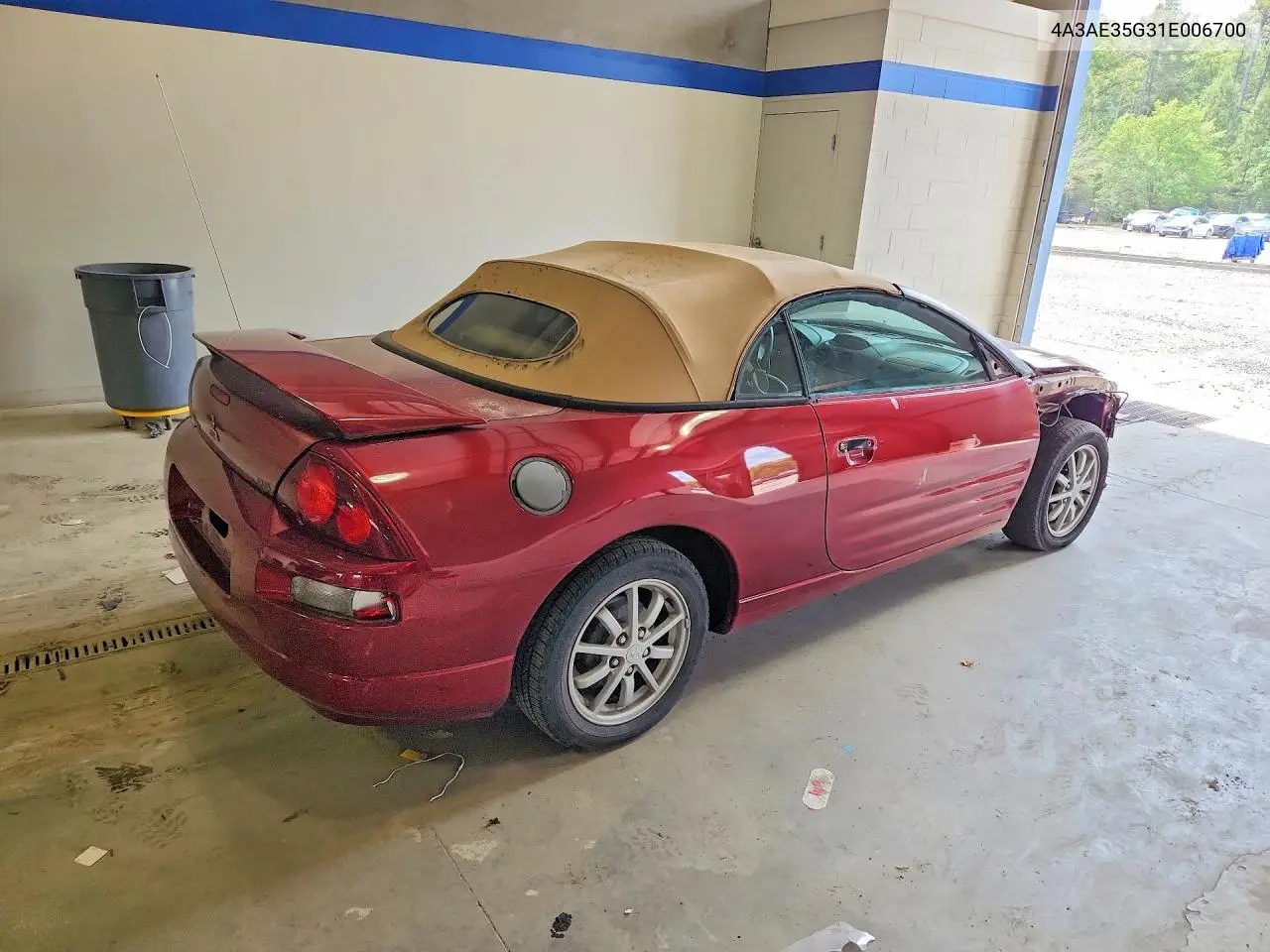 2001 Mitsubishi Eclipse Spyder Gs VIN: 4A3AE35G31E006700 Lot: 54314606