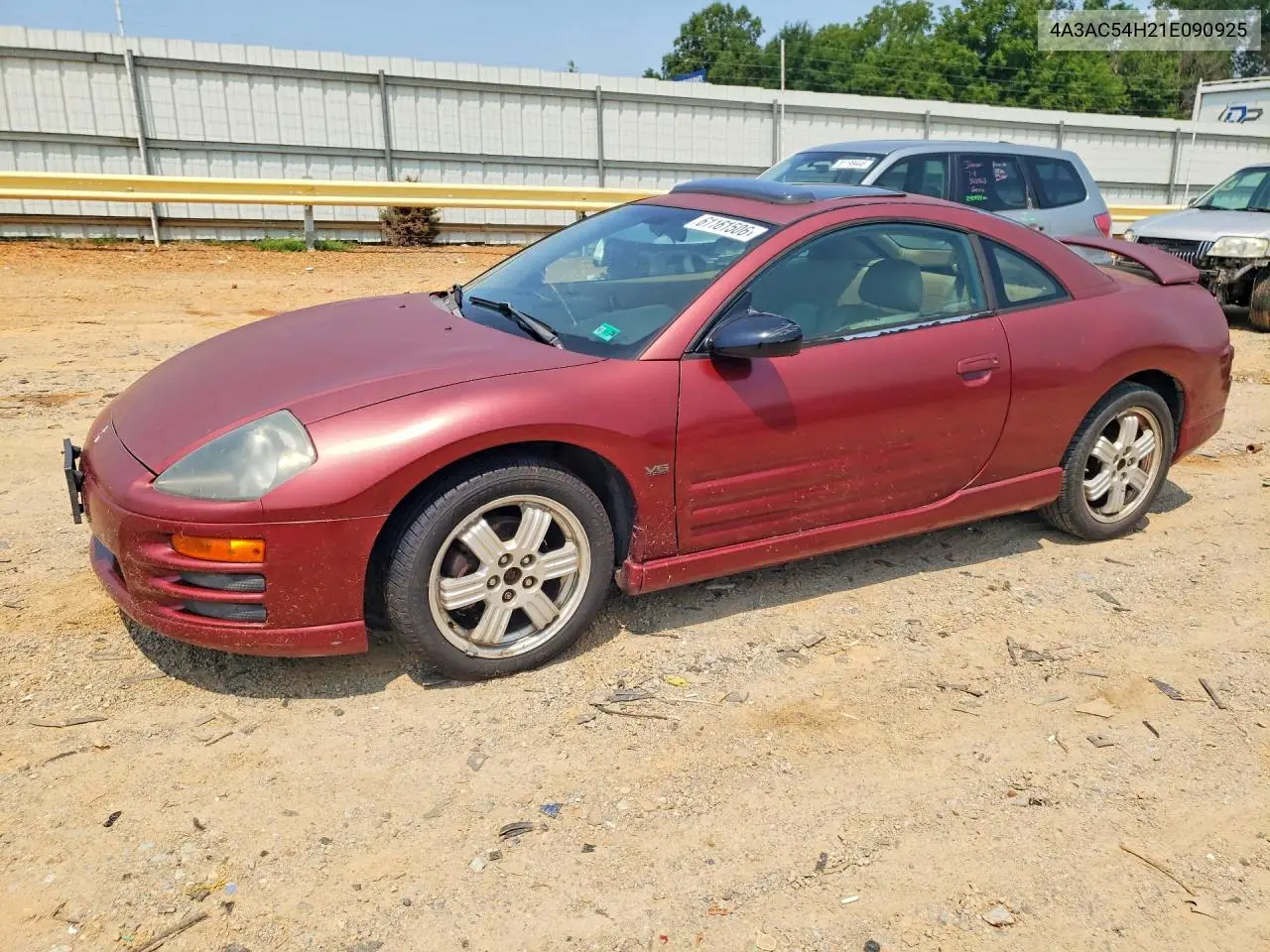 2001 Mitsubishi Eclipse Gt VIN: 4A3AC54H21E090925 Lot: 61161506