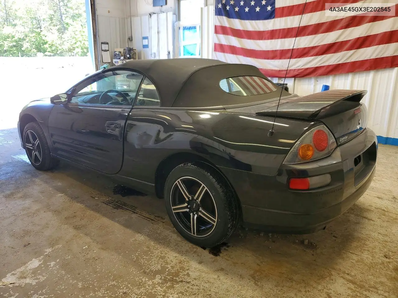 2003 Mitsubishi Eclipse Spyder Gs VIN: 4A3AE45GX3E202545 Lot: 56101966